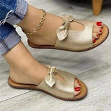 Niulatu Women Sandals Shoes Open Toe Vintage Summer Beach Shoes Women Casual Slipper Women Cute Butterfly-Knot Zapatillas Muje DJSE