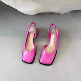 Niulatu Elegant Women Sandals Fashion Ladies Elastic Band Flat Heel Mule Shallow Slingback Party Dress Shoes Sandalias Mujer DJSE
