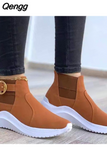 Niulatu Women Sneakers Trainers Platform Shoes Slip On Woman Buckle Zapatos De Mujer Ladies Vulcanize Big Size DJSE