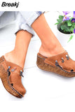 Niulatu Women Sandals Summer Platform Shoes For Woman High Heel Sandals Summer Shoes Sewing Retro Toeless Sandalia DJSE