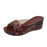 Niulatu Sandals Women's 2025 Summer New Metal Buckle Willow Nails Fish Mouth Roman Outdoor Beach Comfortable Shoes DJSE