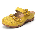 Niulatu Women Fashion Sandals Flat Ladies Flower Sandals Comfortable Female Soft Bottom Shoes Leisure ladies Hollow Out Light Footwear DJSE