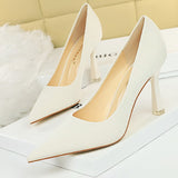 Niulatu Shoes Fashion Women Pumps Pointed Toe Kitten Heels Stone Pattern High Heels Women Career Office Shoes Plus Size 42 43 DJSE