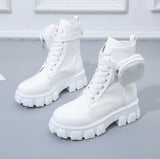 Niulatu Women's Shoes New Pocket Design Round Toe Women's Boots Luxury Brand Designer Women's Boots British Fashion Plus Size 2025 DJSE