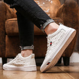 Niulatu White Sneakers Breathable Men's Sports Shoes Comfortable Outdoor Lace Up Walking Trainers Man Casual Sneakers Shoes DJSE