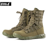 Niulatu Men's Military Boot Combat Mens Ankle Boot Tactical Big Size 38-46 Army Boot Male Shoes Work Safety Shoes Motocycle Boots DJSE
