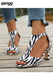 Niulatu Women 2025 New Simple Back Zipper Fishmouth High Heels Women Shoes Summer Fashion Stiletto Women Sandals DJSE