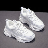 Niulatu Women Sneakers White Black Designer Shoes Woman Autumn Winter Chunky Sneakers Fashion Light Dad Shoes Ladies Platform Footwear DJSE