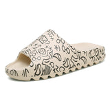 Niulatu Luxury Brand Slides Men Shoes Slippers Indoor House Slippers Graffiti Casual Beach Slipper Eva Quality Cartoon Shoes DJSE