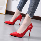 Niulatu Women Pumps High Heels Shoes Woman Stiletto Pointed Toe Female Sexy Party Shoes Office Lady Wedding Party Plus Size DJSE