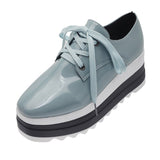 Niulatu Spring New Women Flat Platform Shoes Slip On Moccains Ladies Casual Shoes Woman Thick Sole Brogue Creepers Sneakers DJSE