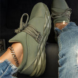 Niulatu for Women Platform Flat Women's Sports Shoes Female Casual Breathable Vulcanized Woman Lace Up Footwear Big Size DJSE