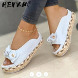 Niulatu Wedges Shoes for Women Open Toe Beach Female Sandals Multicolor Slingback Sandals Platform Sandalias De Mujer DJSE