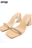 Niulatu High Heels Woman Summer Transparent Sandals High Heel Shoes Elegant Party Pumps Female Sexy Heeled Sandal DJSE