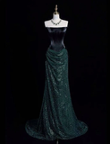 Niulatu Strapless Long Mermaid Prom Dress Party Evening Dress HZ1007