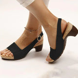 Niulatu Women Sandals 2025 New Summer Sandals Elegant Chunky Heels Sandals Shoes Women Lightweight Women Heels Platform Sandalias Mujer DJSE