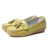 Niulatu Woman Flat Female Moccasins Tassel Loafers Ladies Wedges Women Solid Comfort Mom Shoes Women's Footwear Plus Size 44 DJSE