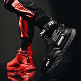 Niulatu Men's High Top Fashion Leather Sneakers Trend Hot Sale Comfortable Man Casual Shoes Outdoor Non-slip Breathable Men Shoes DJSE