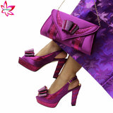 Niulatu New Arrivals Spring INS Hot Sale Italian Design Shoes Matching Bag Set in Yellow Color High Quality Slingbacks Sandals DJSE