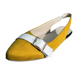 Niulatu Women's Ballet Flats Loafers Autumn Flat Shoes for Women Pointed Toe PU Slip on Shallow Casual Mixed Color Ladies Shoe DJSE