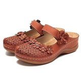 Niulatu Women Fashion Sandals Flat Ladies Flower Sandals Comfortable Female Soft Bottom Shoes Leisure ladies Hollow Out Light Footwear DJSE