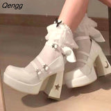 Niulatu Women Mary Janes Pumps Shoes Design 2025 Spring Gothic Style Lolita Sweet Girl Office Lady High Heels Pumps Shoes DJSE