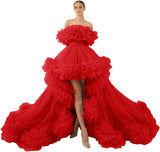 Niulatu Tulle Robe for Maternity Photoshoot Sheer Off Shoulder Maternity Robe Pregnant Baby Shower Prom HZ1007
