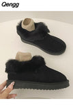 Niulatu Women's Slippers Winter Plush Warm Shoes Unisex Indoor Outdoor Flip Flops Casual Shoes Zapatos De Mujer DJSE