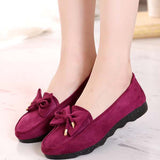 Niulatu Women's Flat Shoes Ballet Flats Moccasin Woman Butterfly-knot Slip On Soft Sole Loafers Women Flock Ladies Footwear 2025 DJSE