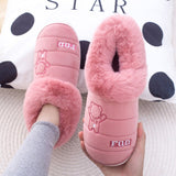Niulatu Women Slippers Women's Plush Home Winter Warm Shoes Ladies Soft Non-Slip Indoors Bedroom Floor Flats Female Slipper 2025 DJSE