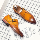 Niulatu Brogue Shoes Big Size 48 47 Men Dress Shoes Wedding Leather Mens Oxfords Luxury Brand Business Formal Zapatos DJSE
