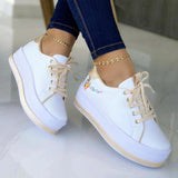 Niulatu New Women Sneakers Shoes Lace-up Comfortable Casual Shoes Breathable Women Vulcanize Sneaker Shoes Zapatillas Mujer DJSE