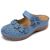 Niulatu Women Fashion Sandals Flat Ladies Flower Sandals Comfortable Female Soft Bottom Shoes Leisure ladies Hollow Out Light Footwear DJSE