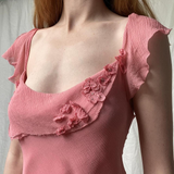 Niulatu Sheath Straps Pink Chiffon Homecoming Dress Wedding Guest Dress HZ0113