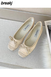 Niulatu Women Flats Ballet Shoes Fashion Bow Knot Shallow Ballerina Soft Moccasins Female Driving Loafers 2025 Zapatillas Mujer DJSE