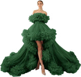 Niulatu Tulle Robe for Maternity Photoshoot Sheer Off Shoulder Maternity Robe Pregnant Baby Shower Prom HZ1007