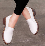 Niulatu Women Flat Shoes Round Toe Lace-Up Oxford Shoes Woman Soft Leather Brogue Women Shoes B908 1118 DJSE