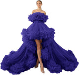 Niulatu Tulle Robe for Maternity Photoshoot Sheer Off Shoulder Maternity Robe Pregnant Baby Shower Prom HZ1007