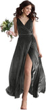 Niulatu V Neck Bridesmaid Dress Long Women's Prom Formal Party Gown with HZ1007