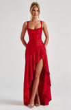 Niulatu Ruffles Prom Dresses for Teens Hi-Low Aline Cocktail Dresses for Women HZ1007