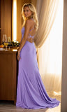 Niulatu Women's Lace Applique Mermaid Prom Dresses Long with Slit Stretchy Satin V Neck Formal Evening HZ1007