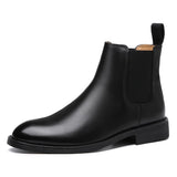 Niulatu Elegant Chelsea Boots Leather Men Couple Shoes Size 35 47 Slip-on Dress Formal Boots Model Fashion Show222 DJSE