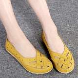 Niulatu Women Flats Soft Genuine Leather Flat Shoes Woman Loafers Oxford Shoes For Women White Shoes Moccasins Slipony Plus Size DJSE