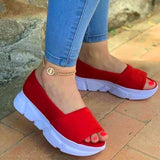 Niulatu Women Platform Sandals Stretch Fabric Summer Women's Shoes Comfort Walking Ladies Sandalias Female Casual Footwear DJSE