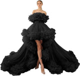 Niulatu Tulle Robe for Maternity Photoshoot Sheer Off Shoulder Maternity Robe Pregnant Baby Shower Prom HZ1007