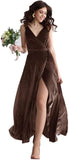 Niulatu V Neck Bridesmaid Dress Long Women's Prom Formal Party Gown with HZ1007