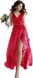 Niulatu V Neck Bridesmaid Dress Long Women's Prom Formal Party Gown with HZ1007