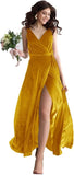 Niulatu V Neck Bridesmaid Dress Long Women's Prom Formal Party Gown with HZ1007