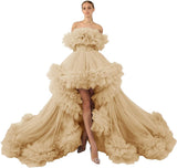 Niulatu Tulle Robe for Maternity Photoshoot Sheer Off Shoulder Maternity Robe Pregnant Baby Shower Prom HZ1007