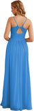 Niulatu Strap Bridesmaid Dresses for Women Chiffon Long Formal Party Prom HZ1007